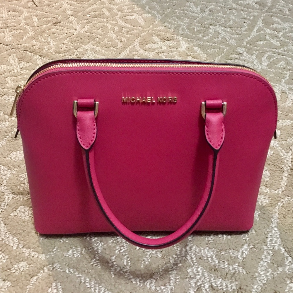 NEW MK Cindy Dome Satchel Electric Pink